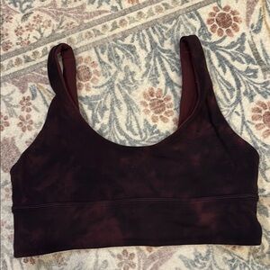 Black and Brown Sports Bra with Wide Straps and Scoop Neckline